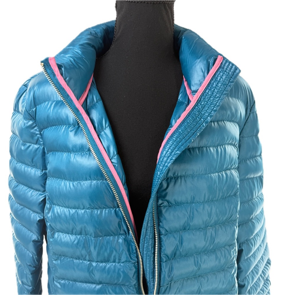 Kate Spade Packable Down Quilted Jacket with Zippered Pouch Dark Peacock Size XL - Picture 14 of 17